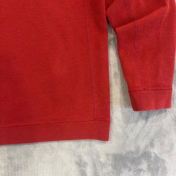 Tommy Bahama Men's Red Quarter Zip Sweater Pullover Textured Knit Size XL - Picture 6 of 9